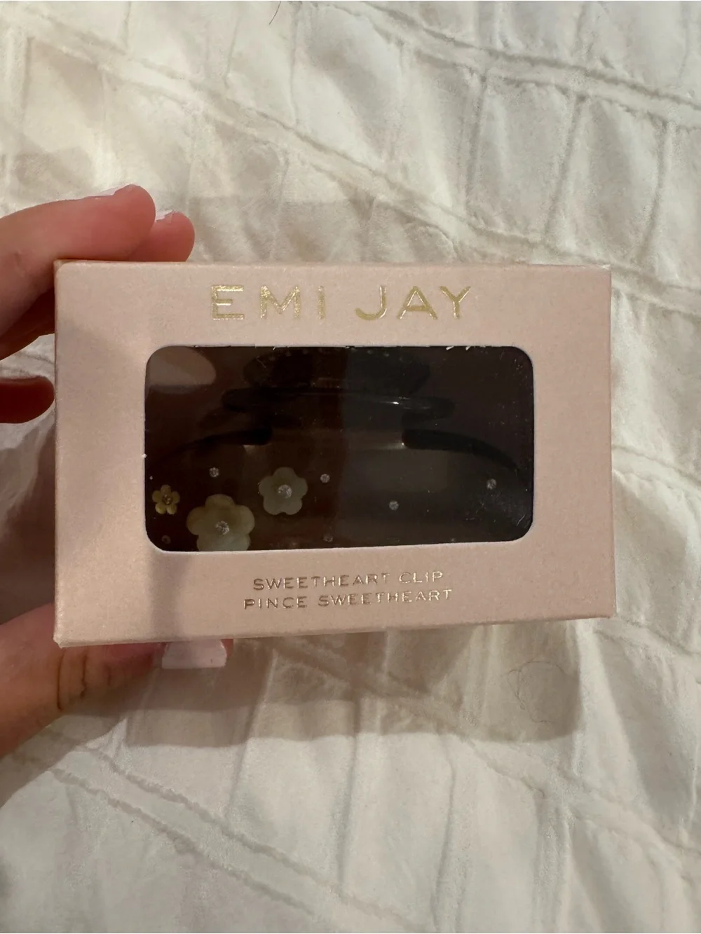 Emi Jay Brown Floral Rhinestone Hair Claw. Never worn before!